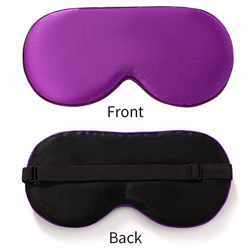 Pacote com 2 máscaras de olhos 100% de seda natural real, máscara de dormir de seda, presente para o