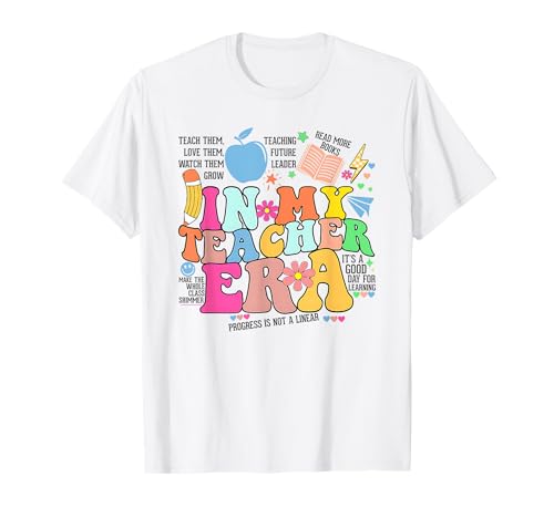 in My Teacher Era - Maglietta educativa Colorata per Insegnanti Maglietta