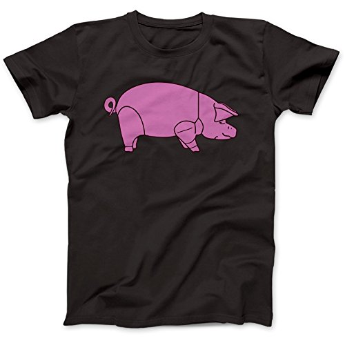 Image of Bees Knees Tees Pig As Worn By Dave Gilmour T-Shirt Black
