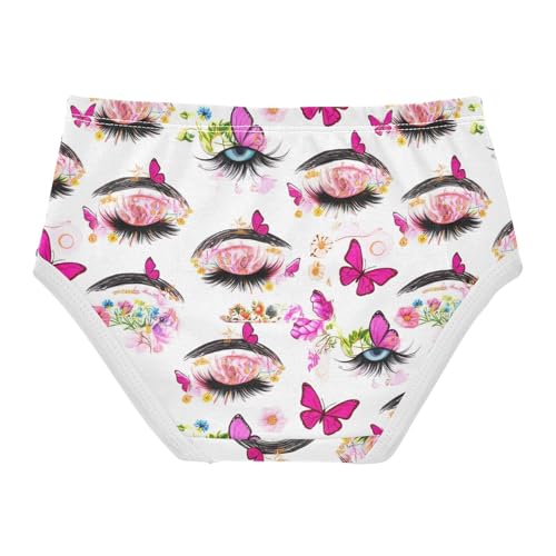 Joisal Girls Underwear Toddler 2t Cotton Panties for Girl Pattern Briefs Undies Kids Artistic Eyes White2