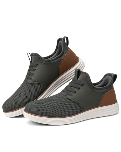 Image of VILOCY Mens Slip On Casual Dress Shoes Hands Free Fashion Sneakers Mesh Tennis Walking Work Shoes Comfortable Breathable Lightweight Non Slip