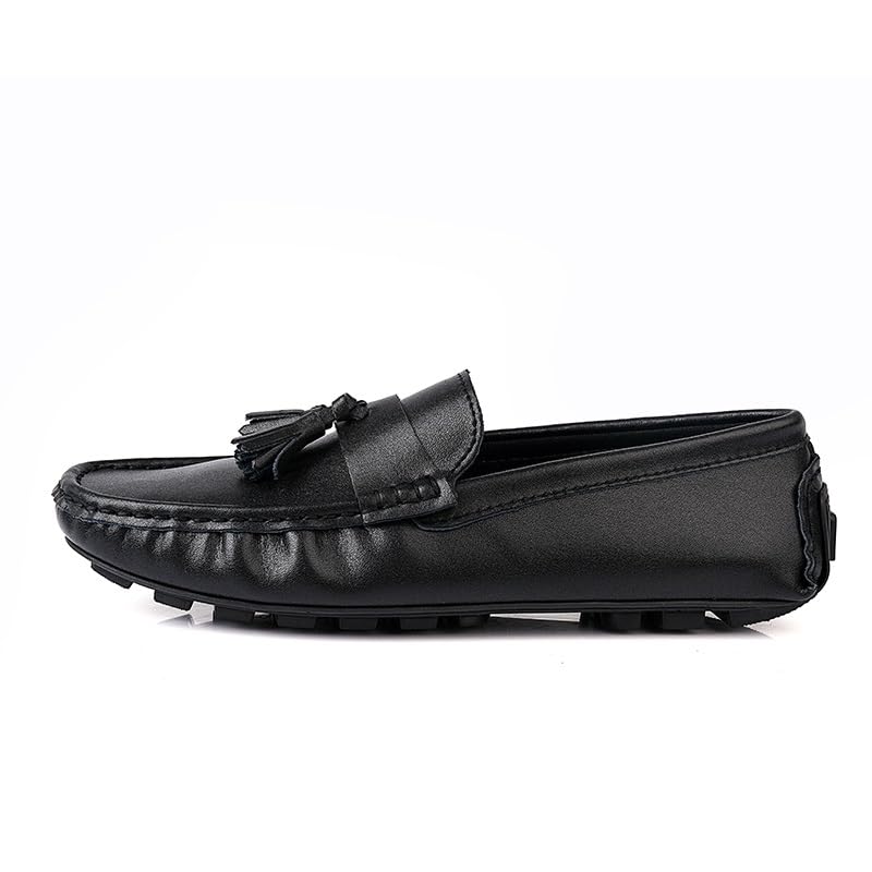 Men's Loafers Shoes Round Toe with Tassel Faux Leather Driving Loafers Flexible Flat Heel Anti-Slip Walking Outdoor Slip-ons2