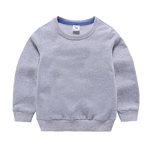 Toddler Boys Girls Solid Pullovers Sweatshirt Long Sleeve T-Shirt Kids Cotton Crewneck Thin Blouse Tops4