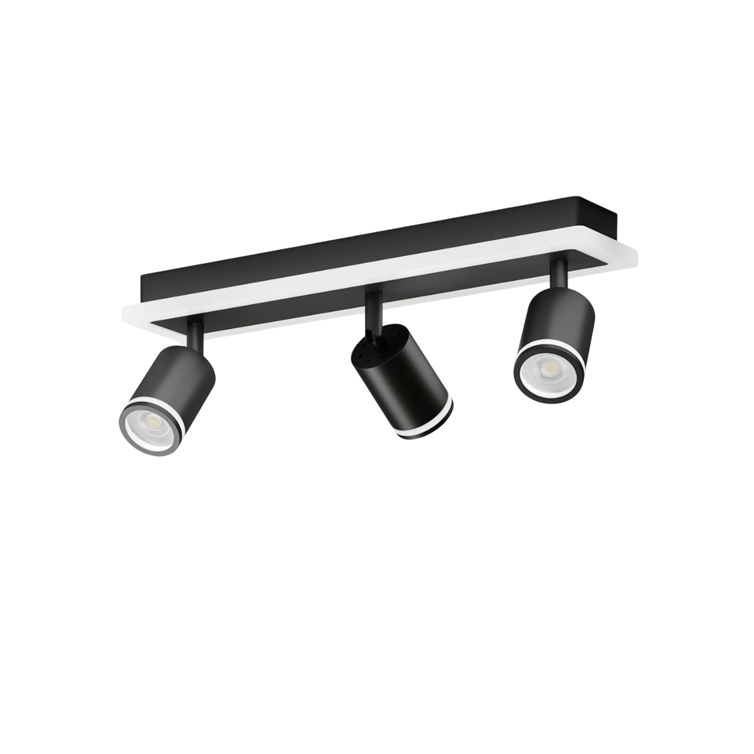 LVWIT Deckenleuchte GU10 3 Flammig Schwarz Deckenstrahler Schwenkbar Deckenlampe Strahler Deckenspot, Modern Spot Lampe Wandstrahler Schwarz für Küche Wohnzimmer Schlafzimmer (Ohne Leuchtmittel)