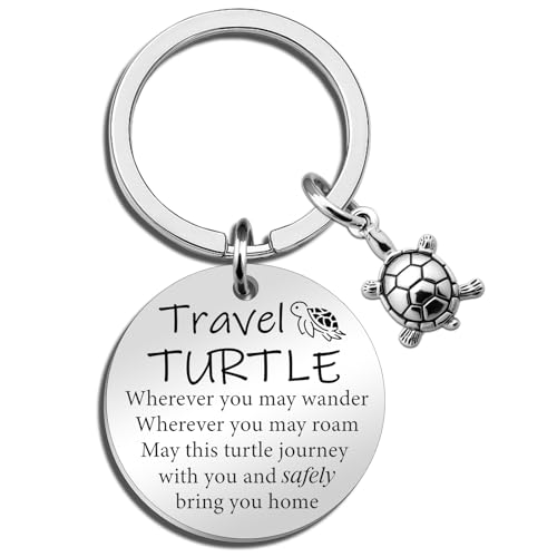 Cxulquvs Travel Turtle Keychain Turtle Gifts for Women Men Turtle Lovers Unique Sea Turtle Gifts for Women Good Luck Travel Gift Ideas Best Birthday Christmas Gift for Woman Men