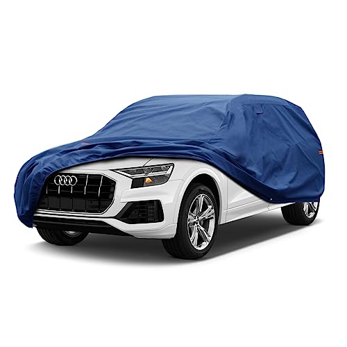 Image of Kaugung Heavy Duty SUV Cover Custom Fit for Audi Q8 (2018-2025),SUV Car Cover Waterproof All Weather with Anti-Theft Lock,Sun, Rain, Dust & Snow Protection.(USA Warehouse,Within 3-7 Days)