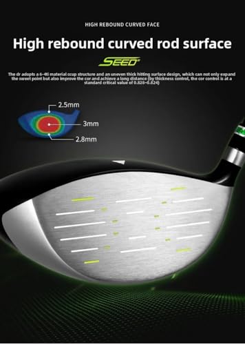 Prawosprawieżny Junior Golf Driver Set 51-69 Inch, Lekki Grafitowy Wał Młodzieżowy Klub Drewniany dla Dzieci Chłopięcych Dziewcząt, R Flex Sprzęt Ćwiczeniowy z Pokrywą Głowy do Kontroli Swingu