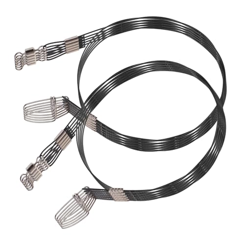 VANZACK High Strength Fishing Line 50cm Long Wire Leaders with Swivels for Fishing Leaders