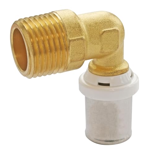 SOMATHERM FOR YOU - Elbow tubo de sujeción Ø20 Multilayer - codo macho 15/21 (1/2 ')