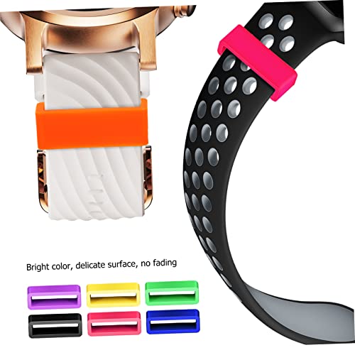 32pcs Silicone Watch Strap Fastener Watchband Holders Colors Comfortable Silicone Watchband Keepers for All Watches3