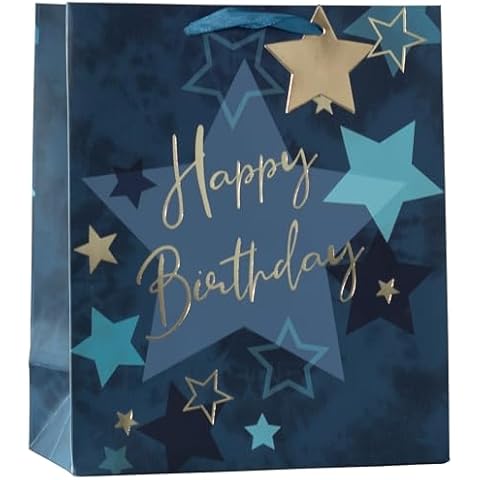 Violet Blue Star Birthday Gift Bag Cover