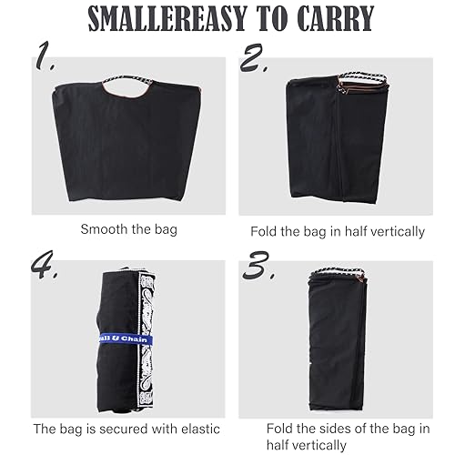 Ball&Chain Embroidery Initial Nylon Tote Bag,Personalized Present Suitable for Travel,Beach,is a Great Gift Women, Mom 7