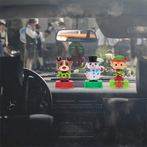 Amosfun A5919O10H0 Christmas Solar Power Toy Dancing Figurine Deer Elk Bobble Head Dancing Swinging Ornament Car Dashboard Office Home Desk Decor thumb #7
