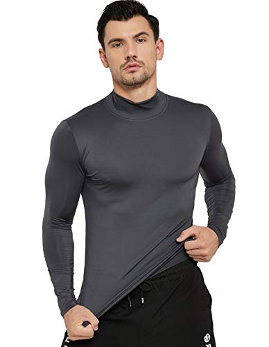 Red Plume Camiseta masculina Cool Dry-Fit com absorção de umidade e desempenho esportivo de manga co