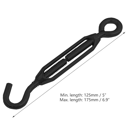 Young Wolf Alloy Steel Supporting Anti-Sag Garden Door Gate Cable Kits for for Outdoor Wooden Fence Gate Door Support (2, Black) - Image 3