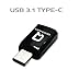 USBelieve USB 3.1 Type C (USB-C) to Standard Type A Female (USB 3.0) Data Sync Adapter Converter Connector for Apple MacBook and ASUS Transformer (Rounded-Black)