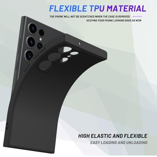 Image of for Samsung Galaxy S24 Ultra Case Black, Scratch Resistant with Soft Touch, Slim Thin Phone Cover for Samsung Galaxy S24 Ultra