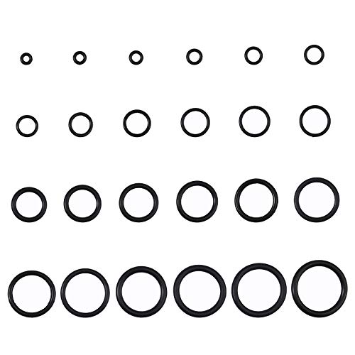image for AUTOUTLET 24 Sizes 800Pcs Nitrile Rubber NBR O-Ring Gasket Ring Assort