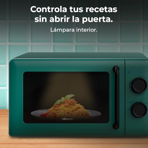 Cecotec Mechanische Mikrowelle 20L Proclean 3010 Grün. 700 W, 6 Leistungsstufen, Auftaumodus, Garzeit-Endsignal, Innenleuchte, Timer bis zu 30 Minuten, Grünes Design 9 Cecotec Mechanische Mikrowelle 20L Proclean 3010 Grün. 700 W, 6 Leistungsstufen, Auftaumodus, Garzeit-Endsignal, Innenleuchte, Timer bis zu 30 Minuten, Grünes Design