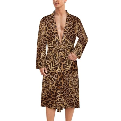 FOSKERV Women Men Soft Bathrobe, Adult Long Sleeve Breathable Kimono