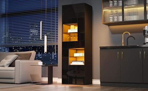 Homgoday Vitrina de Salón Moderna con 11...