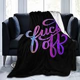 Fuck Blanket Flannel Soft Plush Fleece Towel Quilt for Couch Or Bed Warm Throw Office Sofa