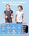 BIGGERFIVE Smartwatch Kinder, 1,8" Fitness Uhr Schrittzähler, 24/7 Puls, Schlafmonitor, Vibrationsalarm, IP68 Wasserdicht, Puzzlespiele mit/ohne App, für Mädchen Teens 5–16, Lila