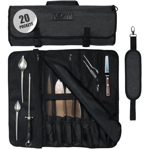 Asaya 20-Pocket Nylon Knife Roll
