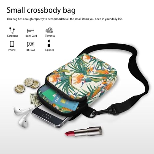 Small Crossbody Bags for Women, Dragonfly Floral Cell Phone Holder Belt Bag Running Sport Cross Body Pouch 5