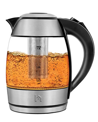 New House Kitchen Electric Glass Kettle Fast Boiling Water Heater w/Auto Shutoff