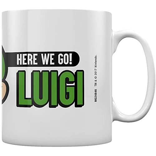 Pyramid International Super Mario Here We Go Luigi Coffee Mug, Multicolour