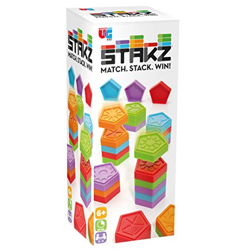 University Games Stakz, Match-Stack-Win! The Tile-Laying Family Strategy Game for 2 to 4 Players, Ages 6 and Up from (01843)