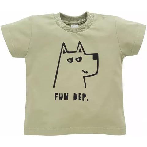 Pinokio Baby Boys Olive T-Shirt with Dog Print Cover