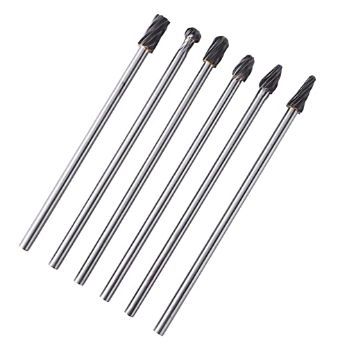 Set de 6 fresas rotativas de carburo de tungsteno para metal miniatura 5