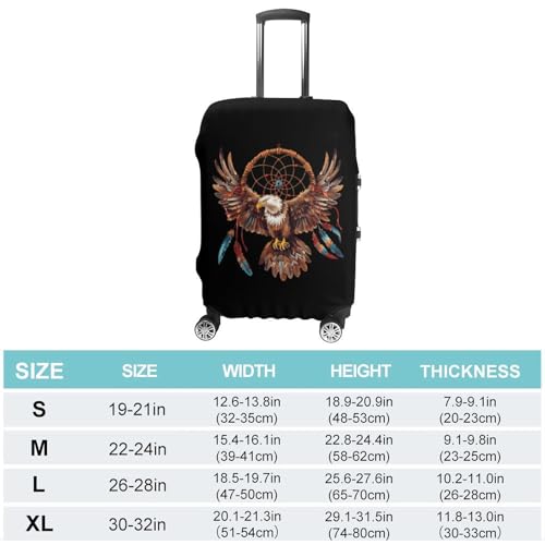 Native American Tribal Dream Catcher Eagle Luggage Cover Suitcase Cover Protector Anti-scratch Travel Suitcase Wrap for Unisex S2