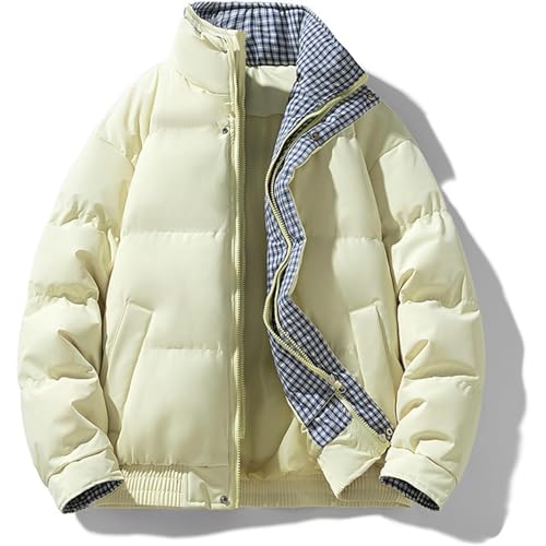 Doudoune imperméable homme en duvet épais doublé carreaux