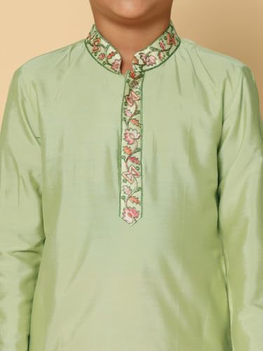 Boy's Kurta- Regular Fit with Mandarin Collar|Traditional Indian Festive Wear4