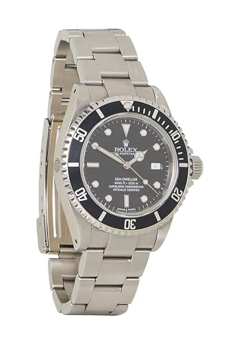 Pre-Loved Black Stainless Steel Sea Dweller 16600 40mm, Black