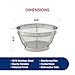 HIC Kitchen Reinforced Mesh Colander, 18/8 Stainless Steel, 8-Inch