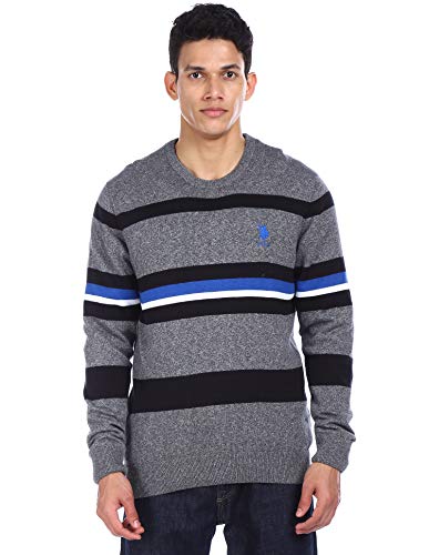 Image of US Polo Association Men's Cotton Round Neck Sweater