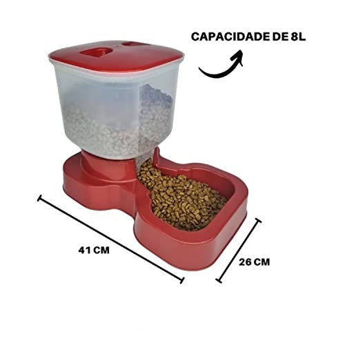 Comedouro Automático Para Cães 8 Litros Grande Azul