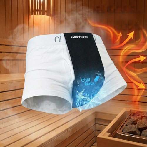 ChillNuts Ice Pack for Testicles Sauna Heat Protection Sperm Preservation Cooling Pack Ergonomic Design Non-Toxic BPA-Free Ice-Pack Pouch is 100% Cotton Gym-Ready Insulated Case Included