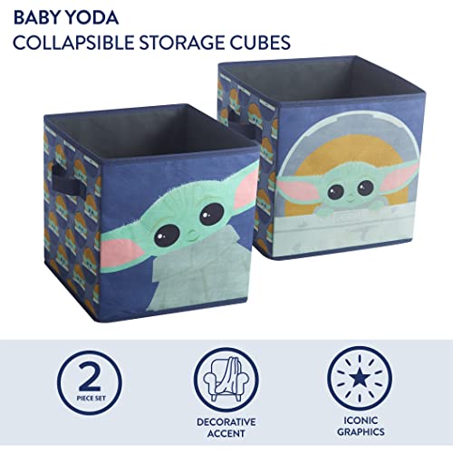 Image of Idea Nuova Star Wars The Mandalorian,The Child Set of 2 Durable Storage Cubes with Handles