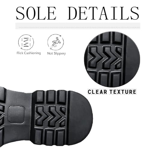 Men's Genuine Leather Platform Slip-on Loafers Retro Comfortable Round Toe Anti-Slip Lug Sole Chunky Heel Penny Loafers for Business Casual Light Walking Work Shoes3