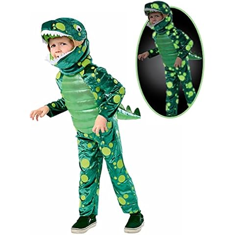 Seasons Green Dinosaur Costume for Kids Halloween Dress Up, Dino Themed Party for Toddlers (2T-4T) Cover