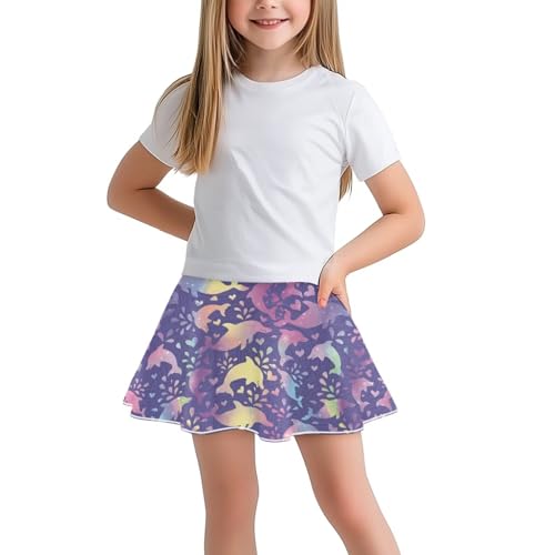 Ystardream Casual Girls' Sport Skirts Tennis Running Skorts with Built-in Shorts 5-14