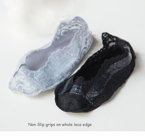 5 Pairs Toddler Girls Lace No Show Socks Anti Slip Low Cut Liner Invisible Socks Flats Cotton Sock4