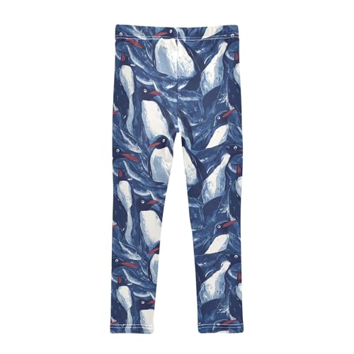 Penguin Animal Watercolor Girls Casual Leggings for Kids Printed Long Pant Bottoms Stretch and Soft2