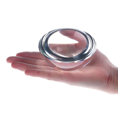 H&D Large 3.9” Magnifying Glass Dome - Genuine Crystal Glass Magnifier - Easy to Glide Paperweight - Professional Grade Reading Aid for Blueprints, Maps, Newspapers,Crystal Dome Paperweight 100mm