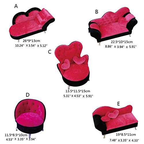 YO-HAPPY Couch Sofa, Puppenhaus Phantasie Couch Sofa Schmuck Aufbewahrung Organizer Box kann Sessel Sofa öffnen – Bild 6